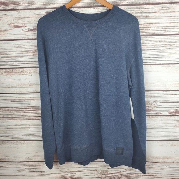 NWT SAXX Mens Medium 3SIX FIVE CREW Neck Navy Blue Long Sleeve Sweatshirt     #9 - Picture 1 of 8